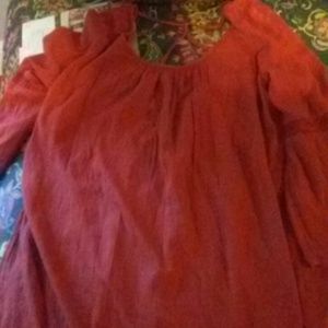 Aeri. Gauze rust dress